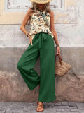 Printed Tank Top and Wide Leg Pants Set | STAHlin RADIANCE