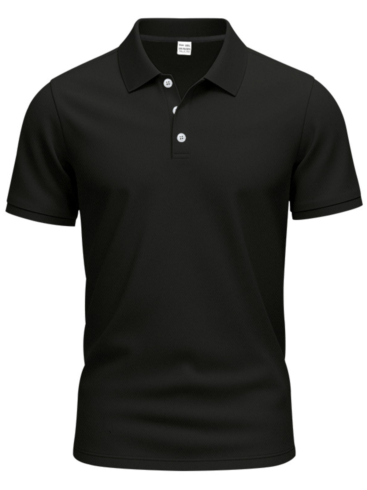 Men's Full Size Button Detail Short Sleeve Polo Plus Size | STAHlin RADIANCE