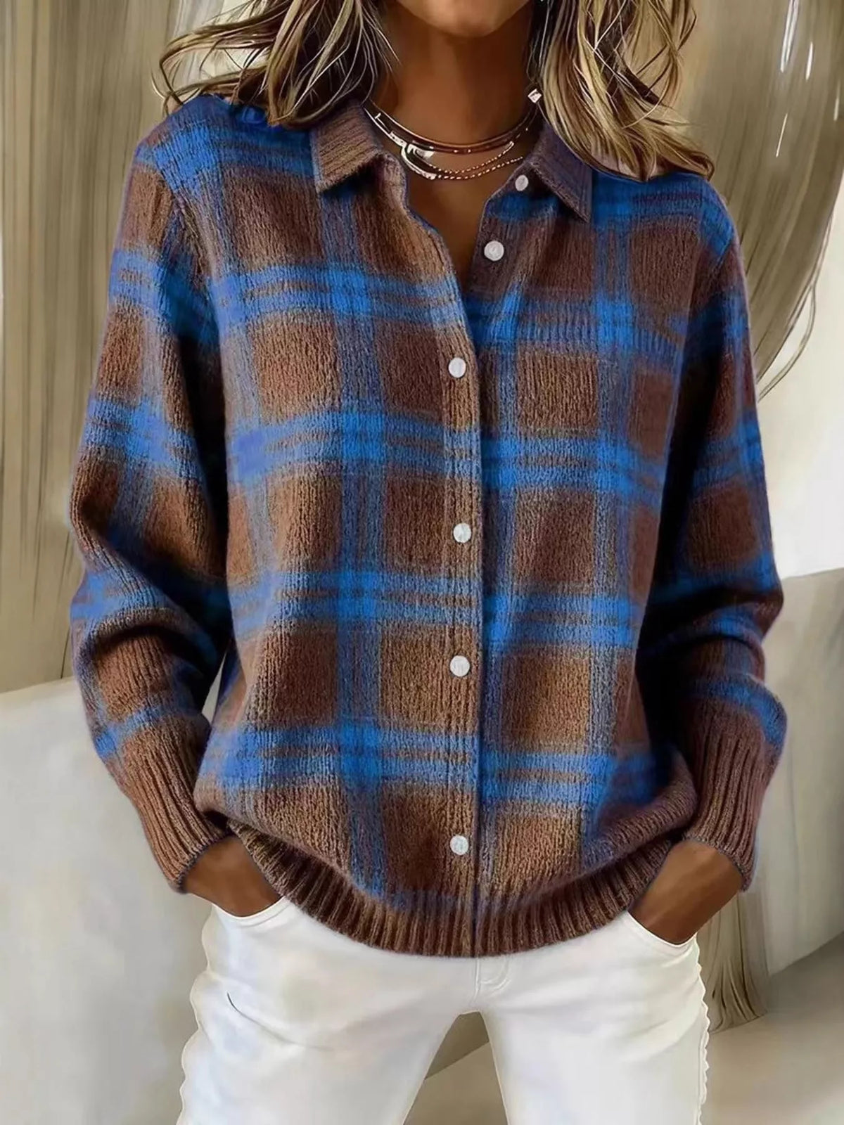 The Plaid Knit Cardigan | STAHlin RADIANCE