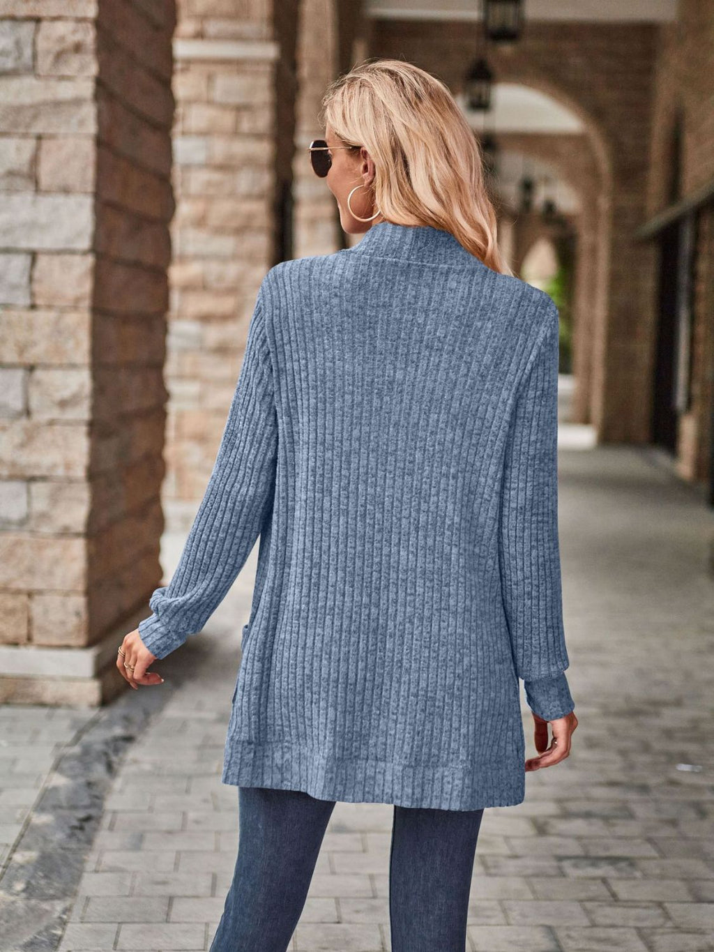 Open Front Cardigan with Pockets | STAHlin RADIANCE
