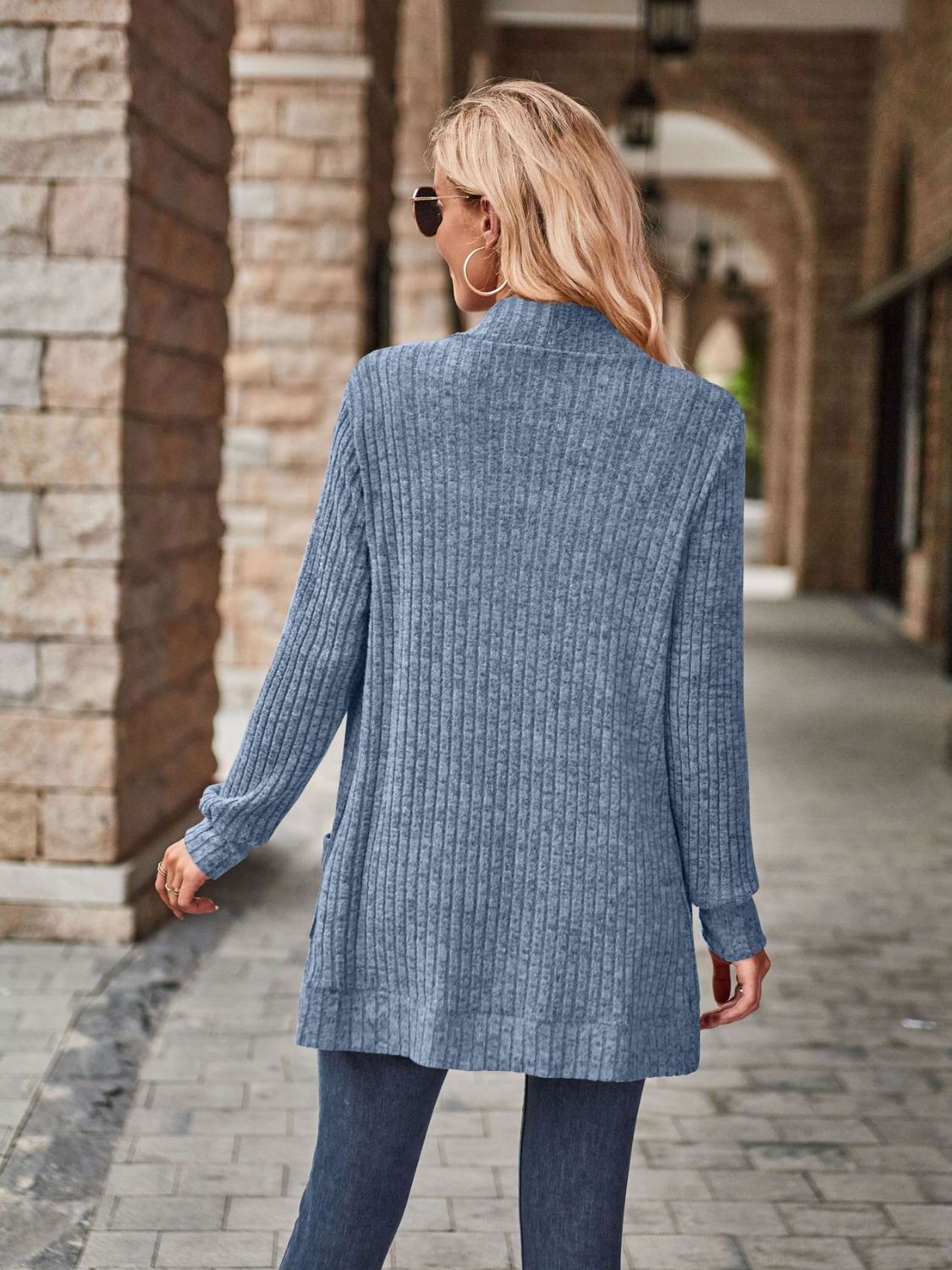 Open Front Cardigan with Pockets | STAHlin RADIANCE