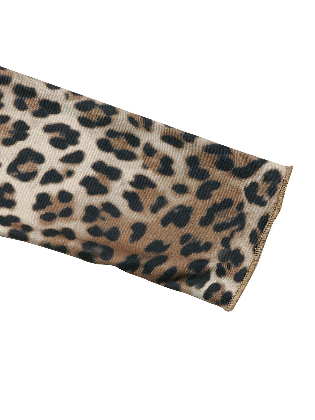 Leopard Print Long Sleeve Fitted T-Shirt | STAHlin RADIANCE