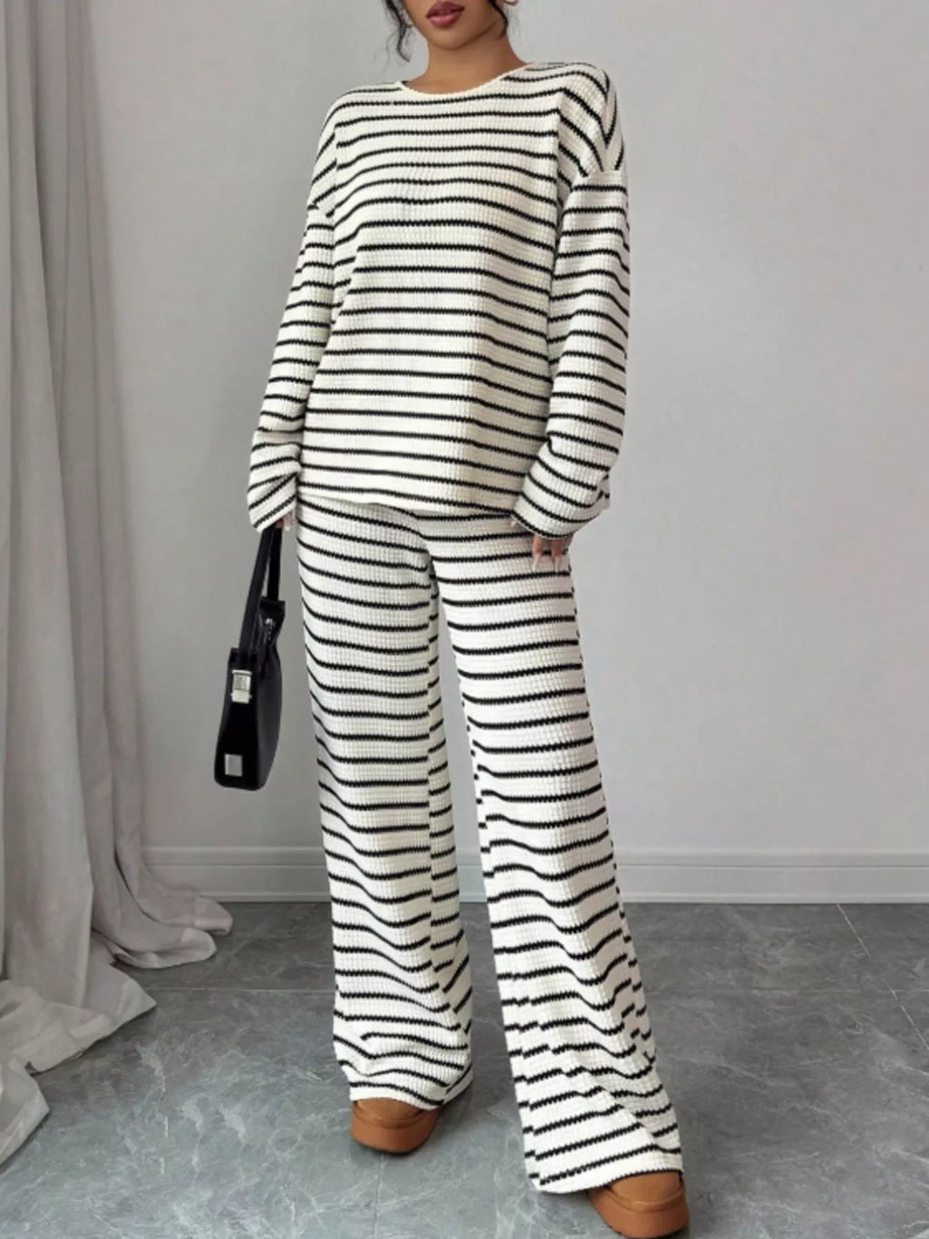 Striped Relaxed Fit Top and Pants Set | STAHlin RADIANCE