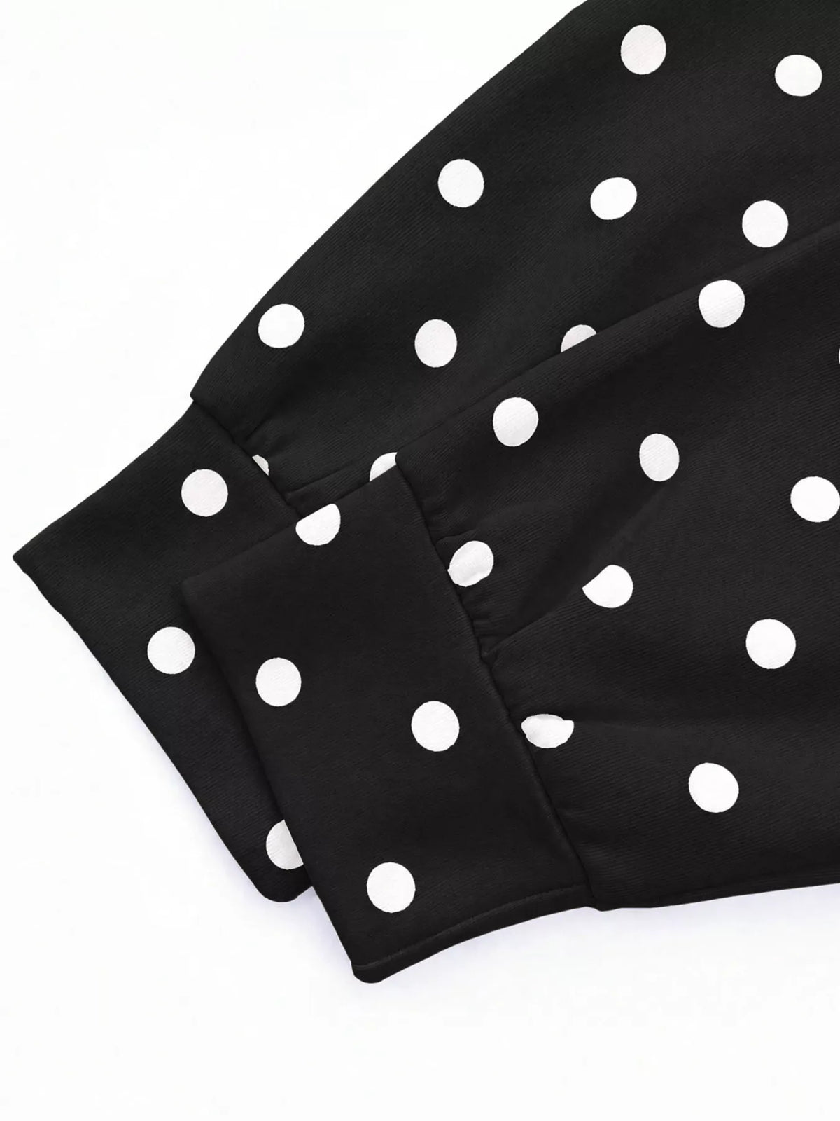 Polka Dot Half Zip Cropped Sweatshirt | STAHlin RADIANCE