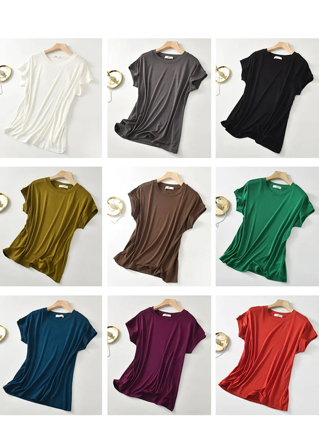 Plus Size Round Neck Short Sleeve T-Shirt | STAHlin RADIANCE