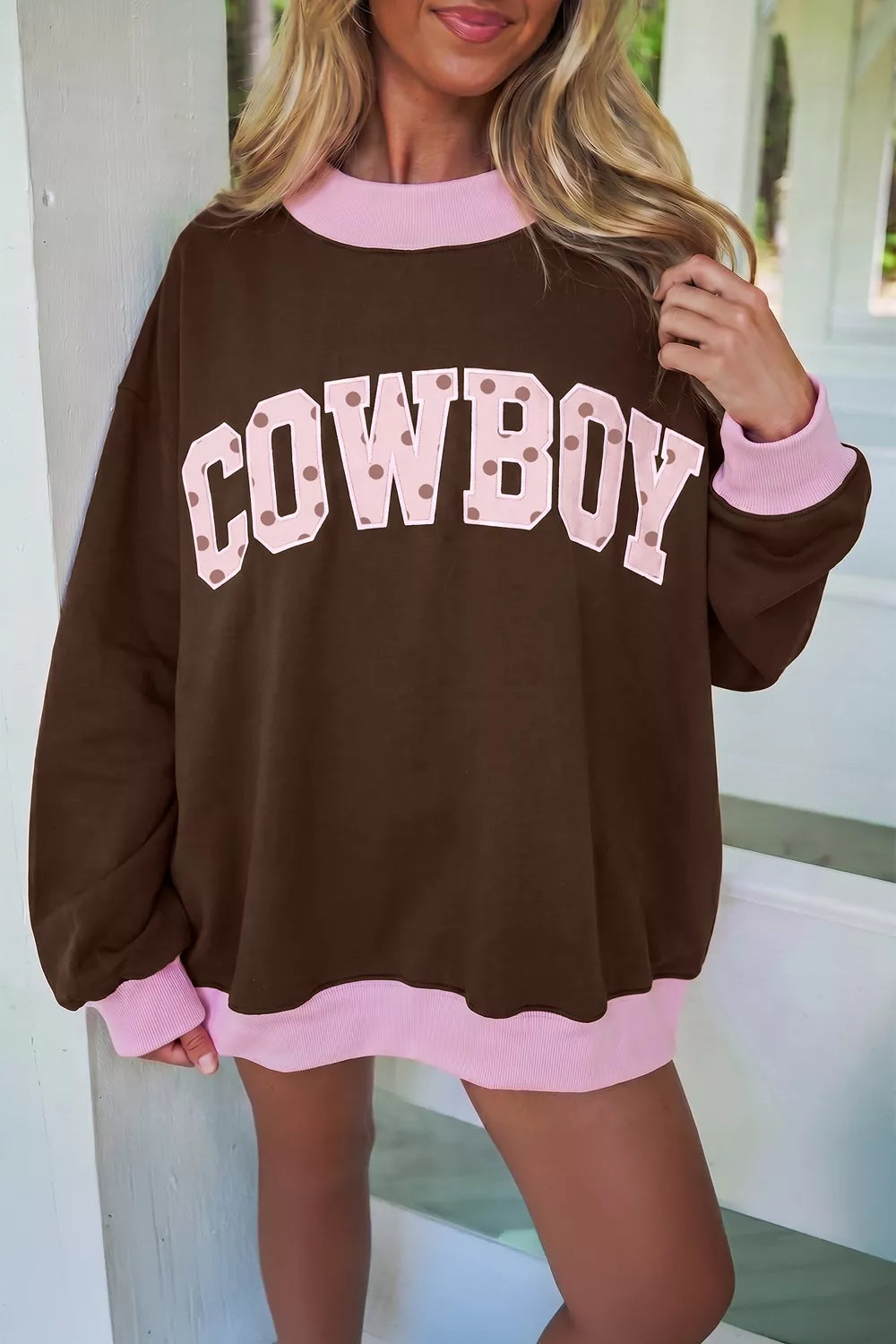 Colorblock Trim Crewneck Long Sleeve Sweatshirt | STAHlin RADIANCE