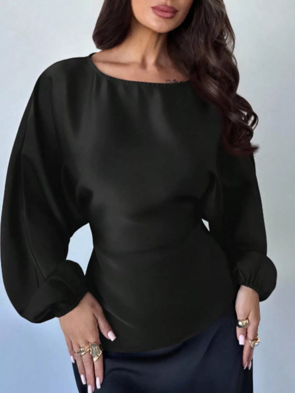 Back Tie Long Sleeve Blouse | STAHlin RADIANCE