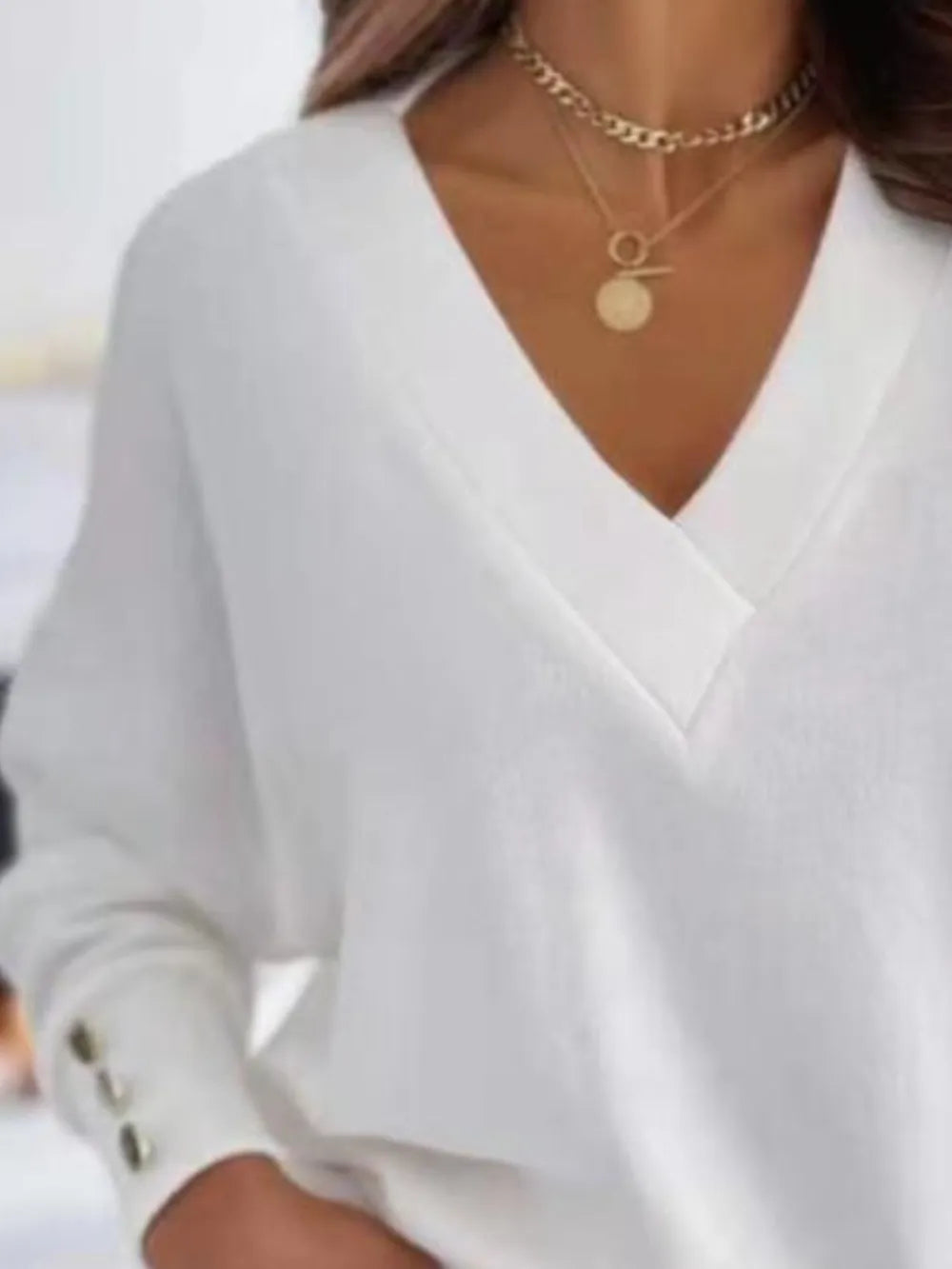 V-Neck Long Sleeve Sweatshirt | STAHlin RADIANCE