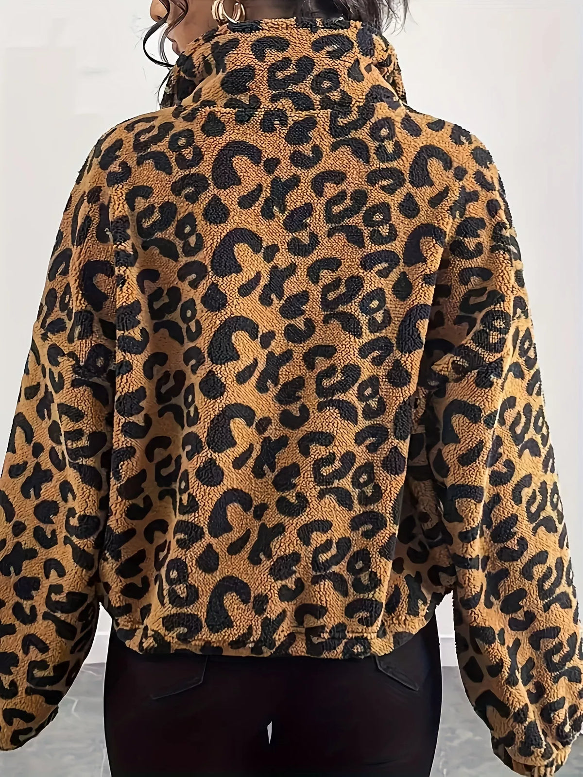Leopard Fleece Zip-Up Jacket | STAHlin RADIANCE