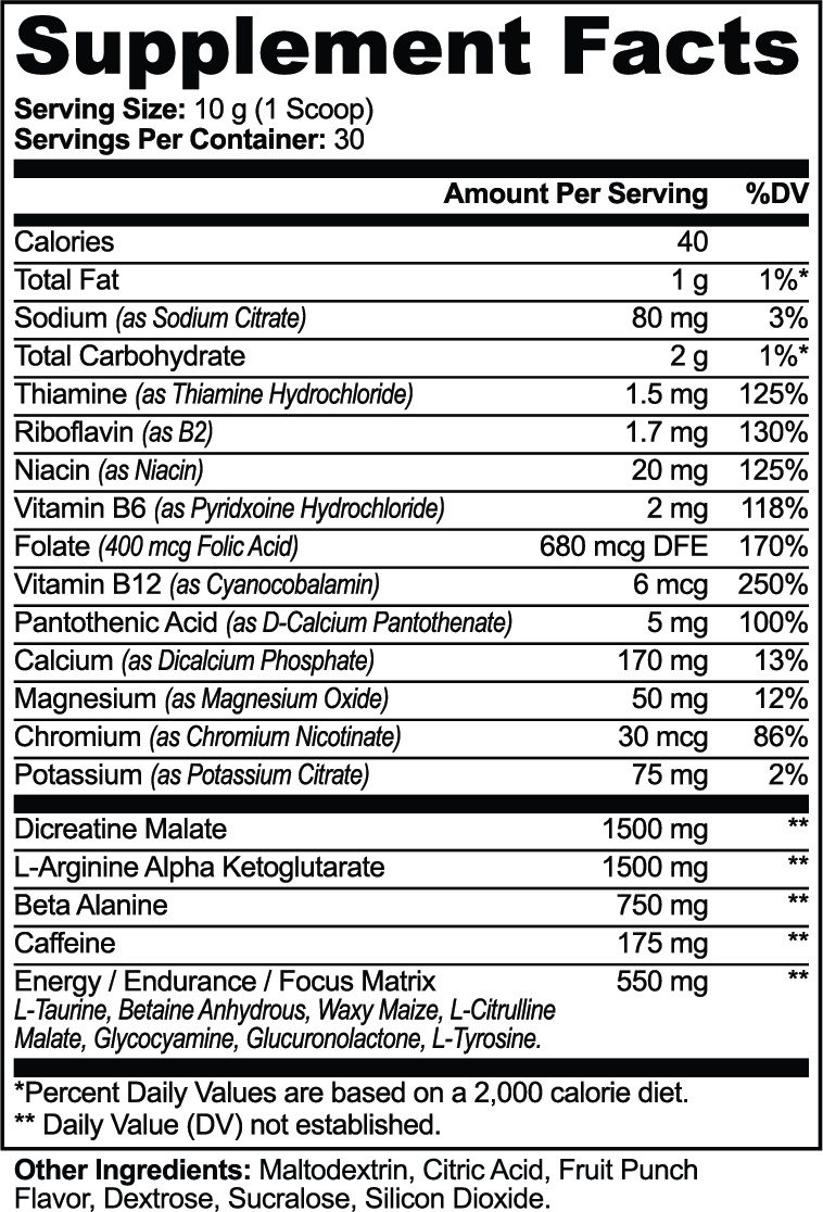 Ignite Mode Pre-Workout Powder (Fruit Punch) | STAHlin RADIANCE