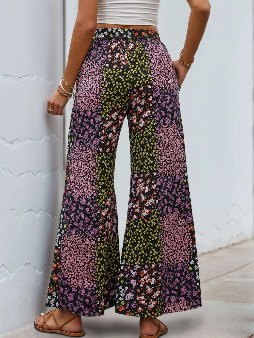 Floral High Rise Wide Leg Pants | STAHlin RADIANCE