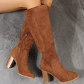 Point Toe Block Heels Boots | STAHlin RADIANCE