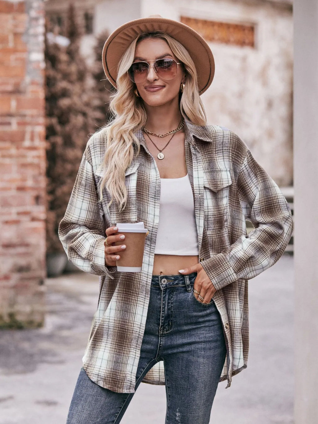 Plaid Button-Down Long Sleeve Shirt | STAHlin RADIANCE