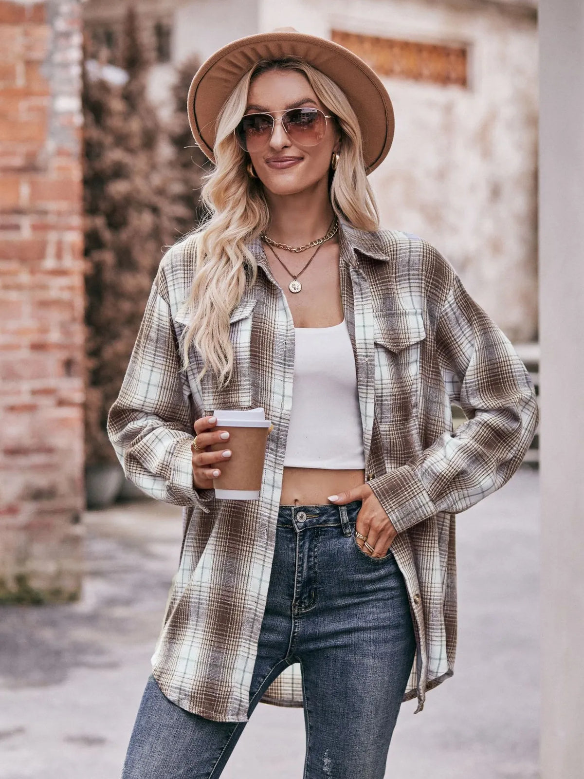 Plaid Button-Down Long Sleeve Shirt | STAHlin RADIANCE