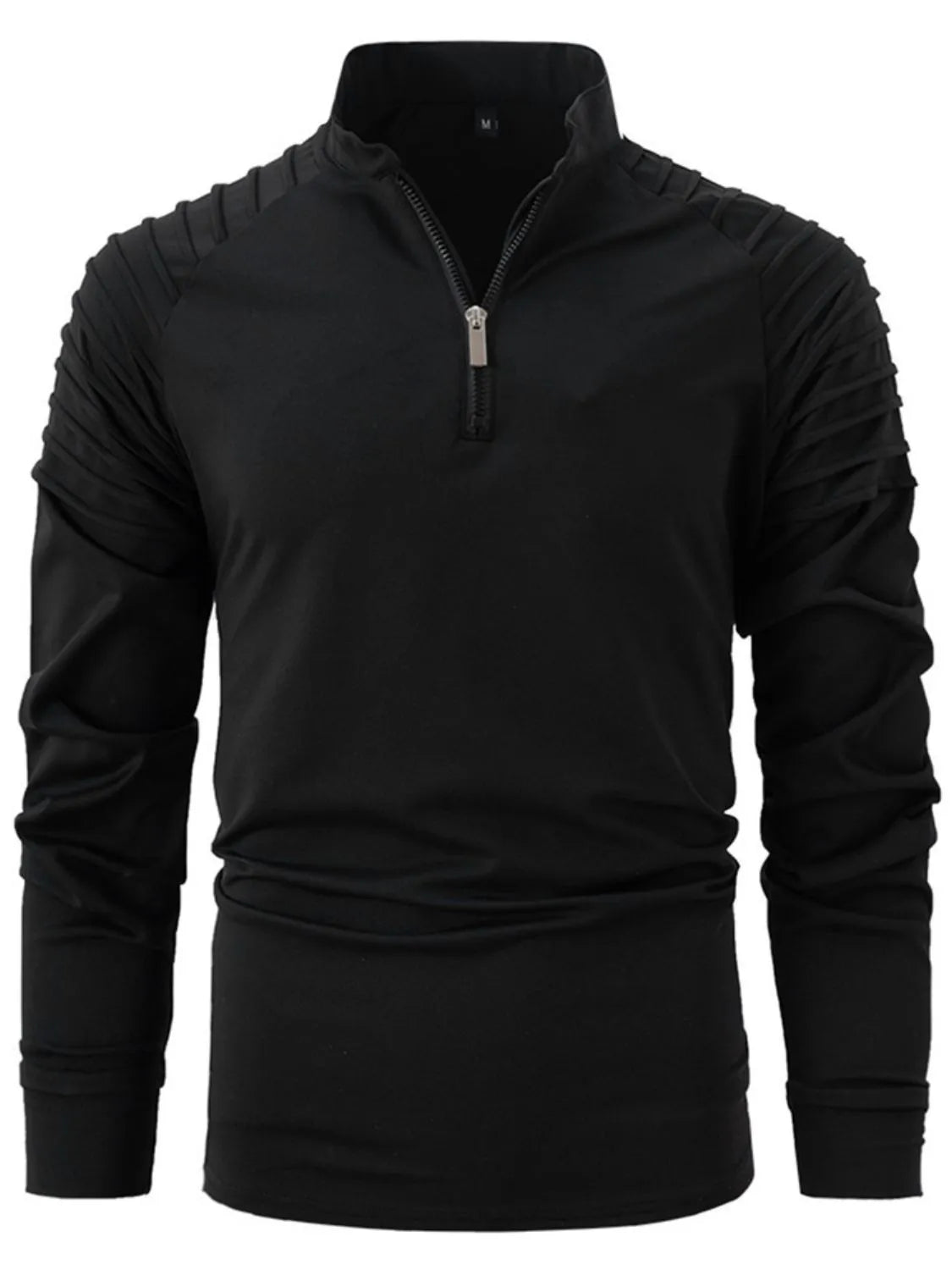 Men's Full Size Quarter Zip Long Sleeve Polo Plus Size | STAHlin RADIANCE