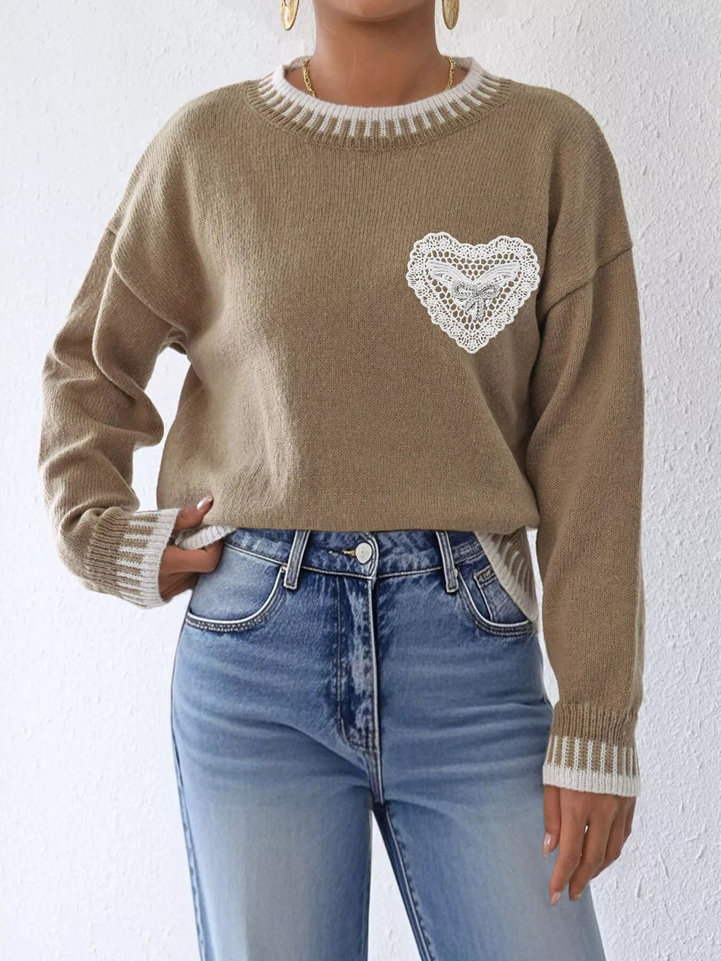 The Amara Lace Heart Sweater | STAHlin RADIANCE