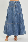 RISEN High Rise Ruffle Long Skirts | STAHlin RADIANCE