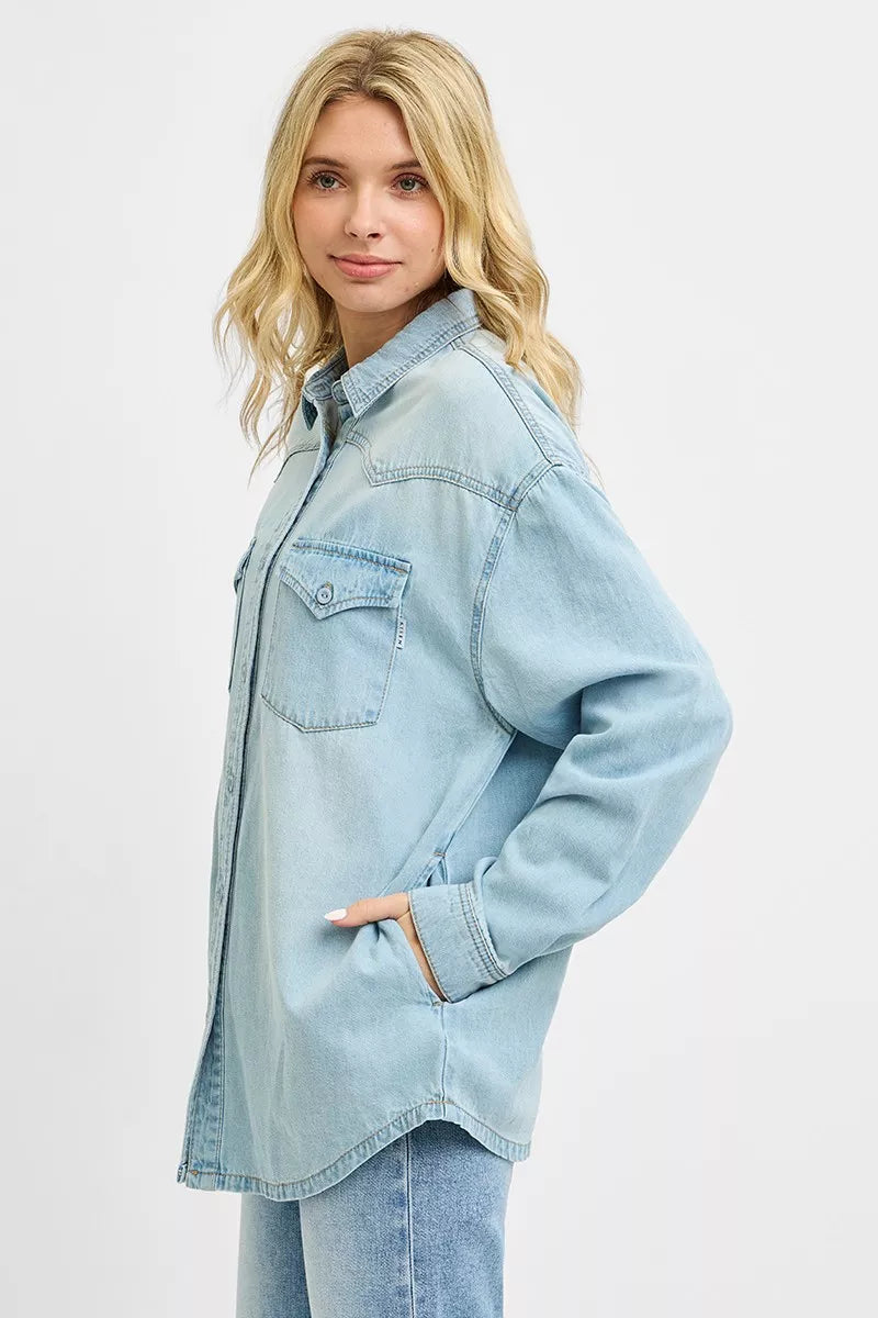 RISEN Western Yoke Style Relaxed Fit Denim Shirts | STAHlin RADIANCE