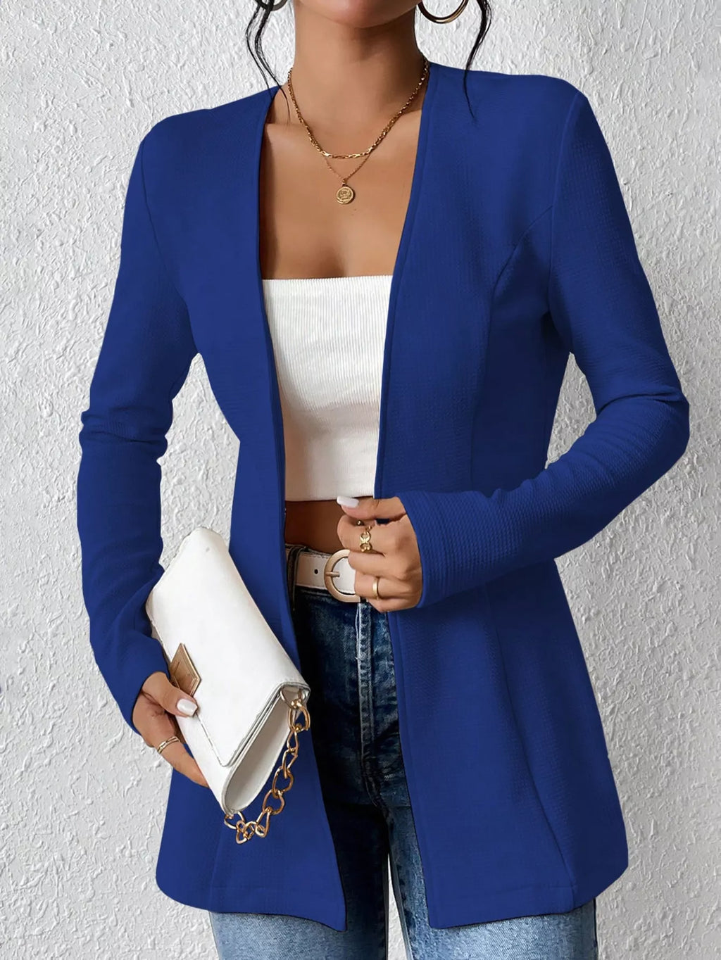 One Button Long Sleeve Blazer | STAHlin RADIANCE