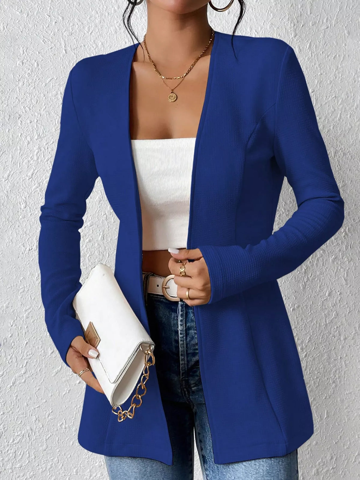 One Button Long Sleeve Blazer | STAHlin RADIANCE