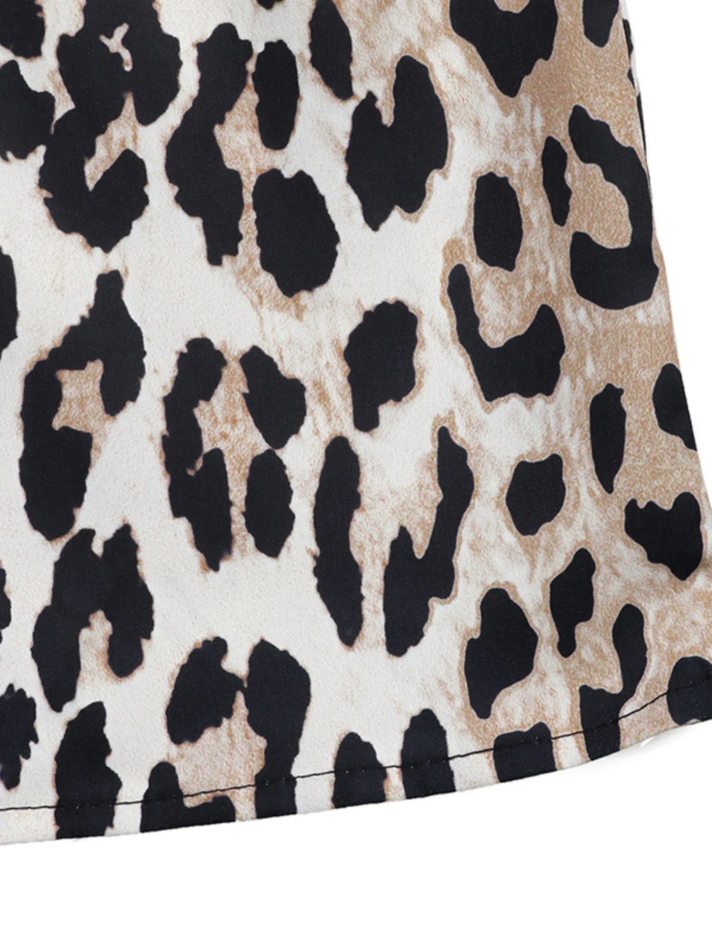 Leopard Print Long Sleeve Mock Neck Mini Dress | STAHlin RADIANCE