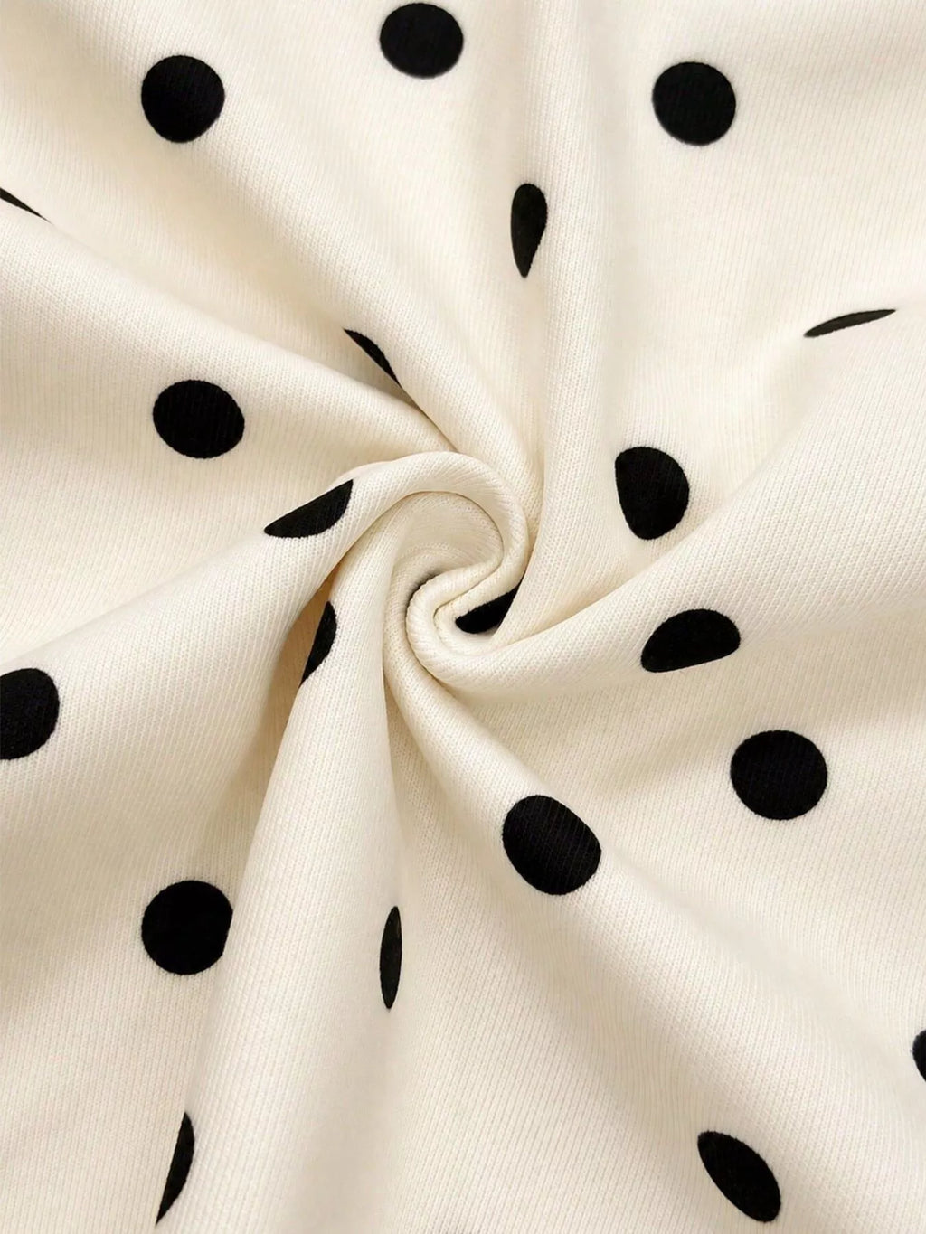 Polka Dot Half Zip Cropped Sweatshirt | STAHlin RADIANCE