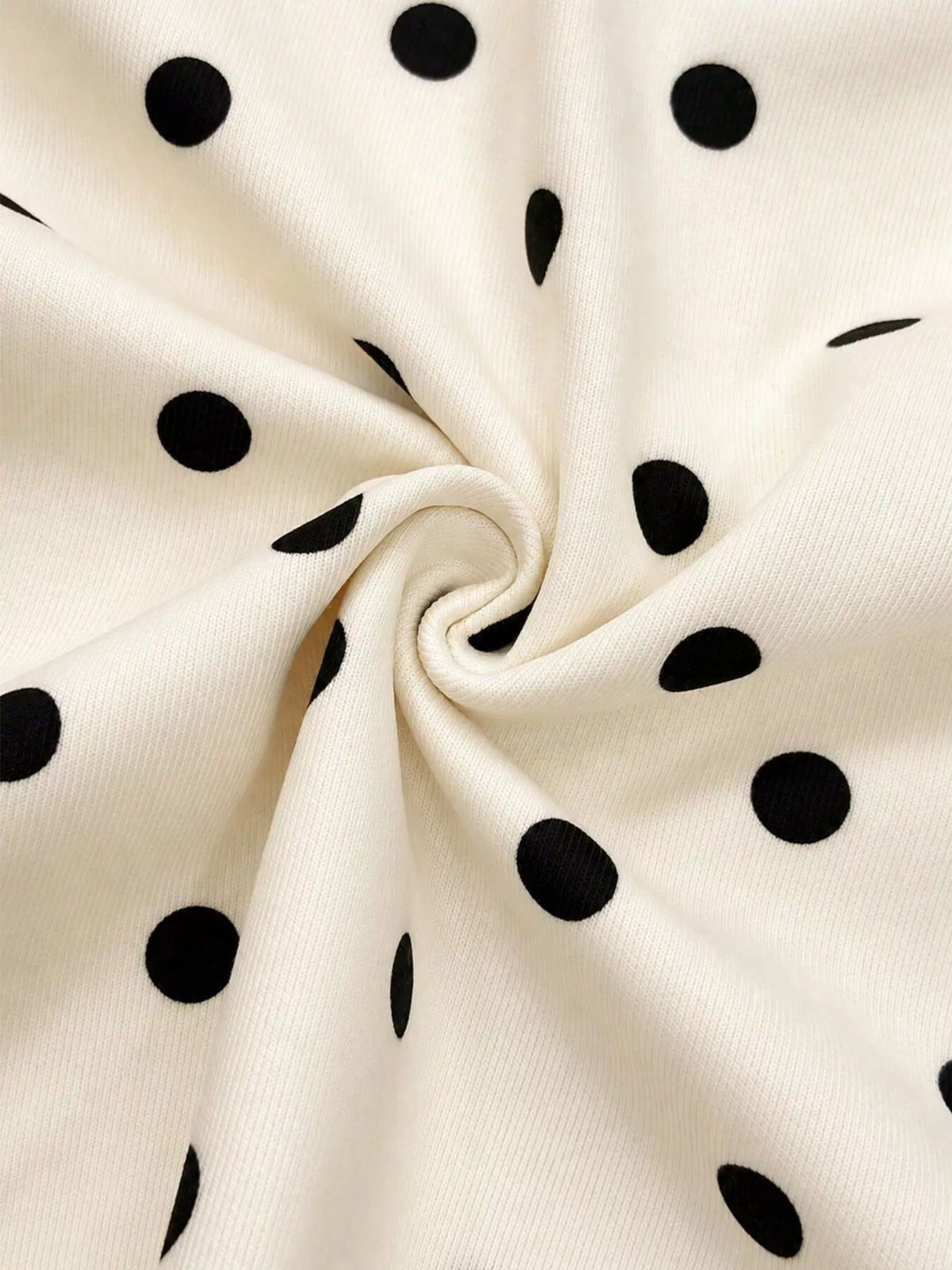 Polka Dot Half Zip Cropped Sweatshirt | STAHlin RADIANCE