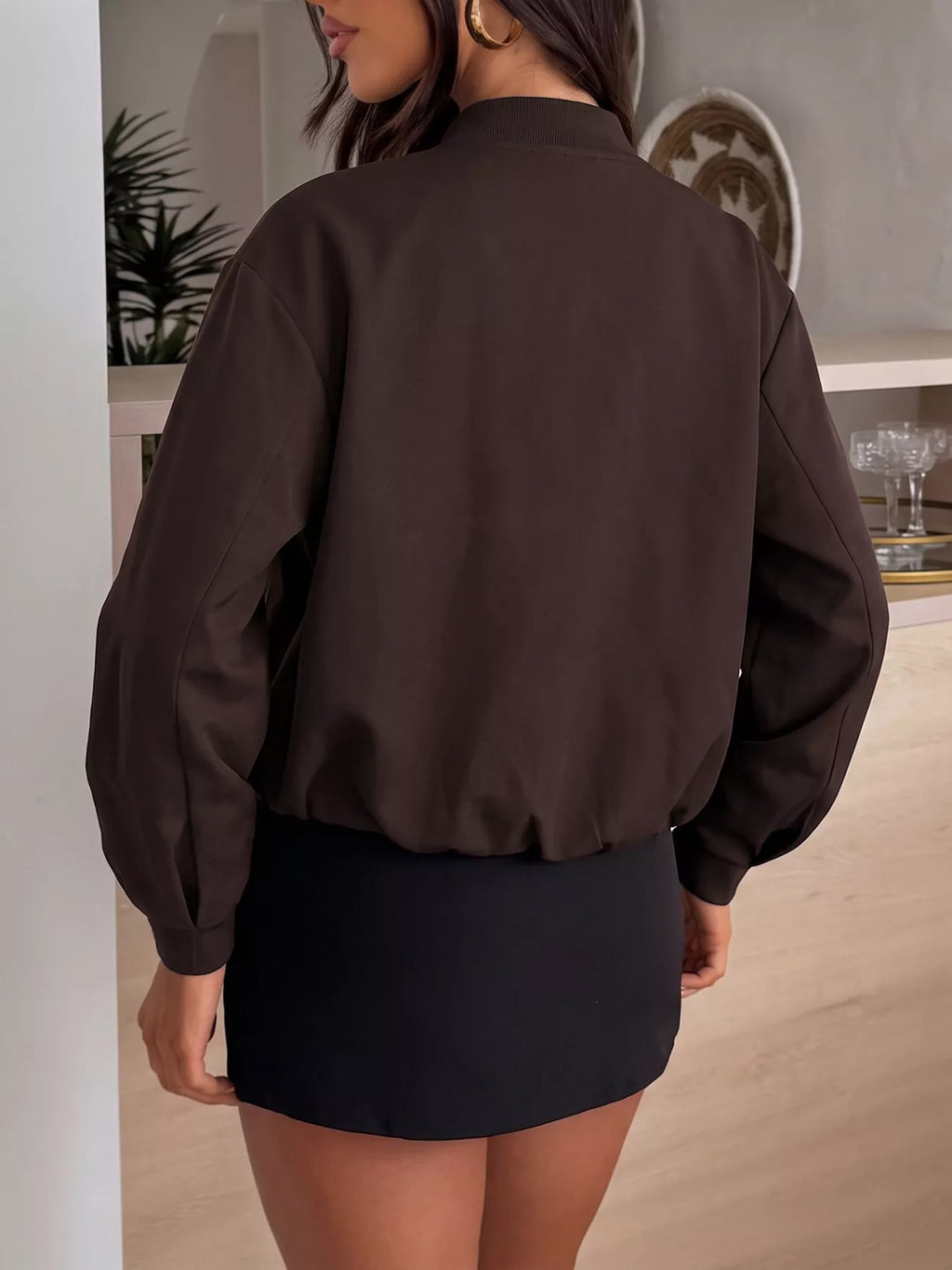 Zip Up Dropped Shoulder Jacket | STAHlin RADIANCE