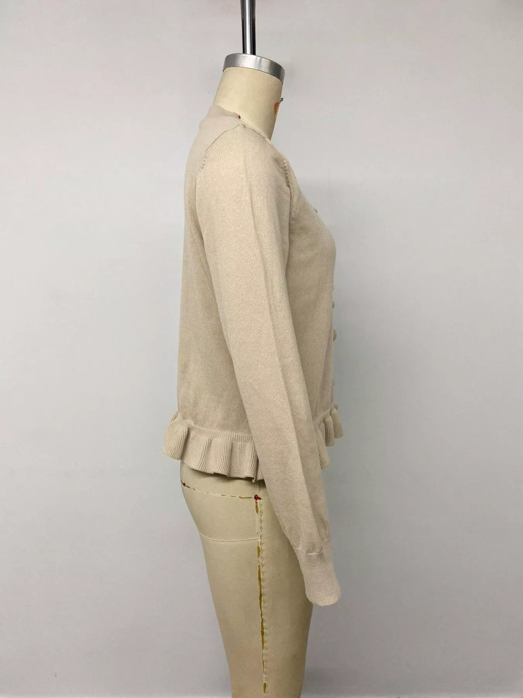 Ruffle Hem Button-Up Cardigan | STAHlin RADIANCE