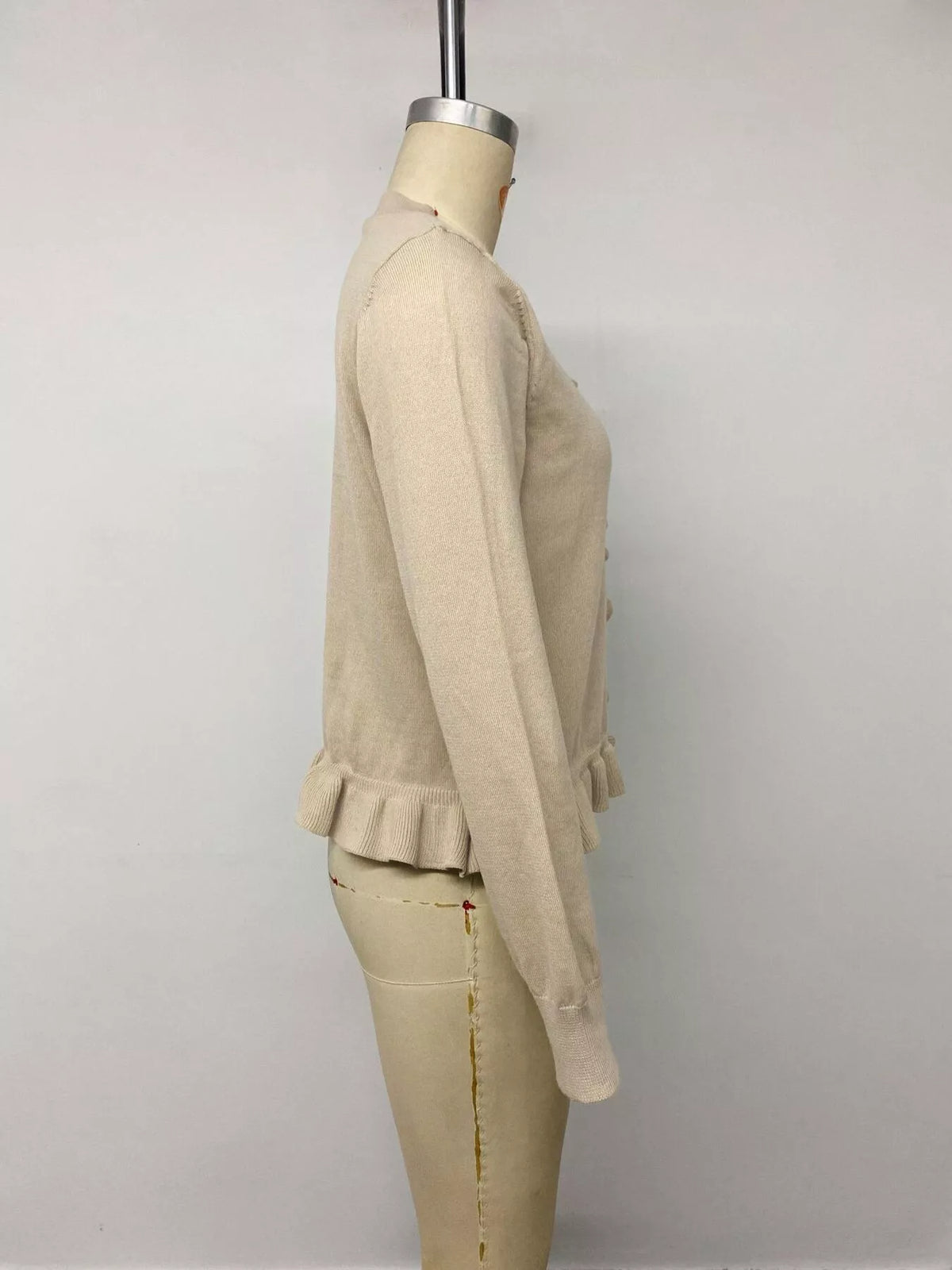 Ruffle Hem Button-Up Cardigan | STAHlin RADIANCE