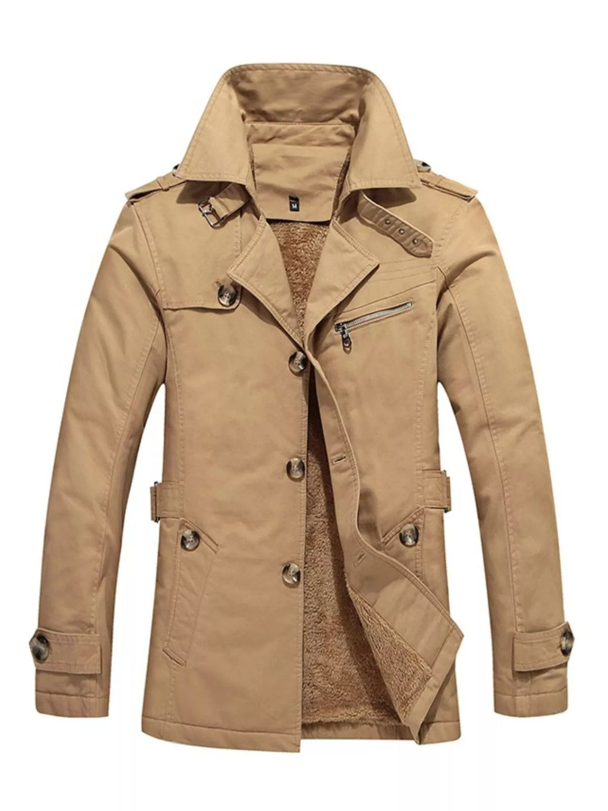 Men's Plus Size Button Up Long Sleeve Coat | STAHlin RADIANCE