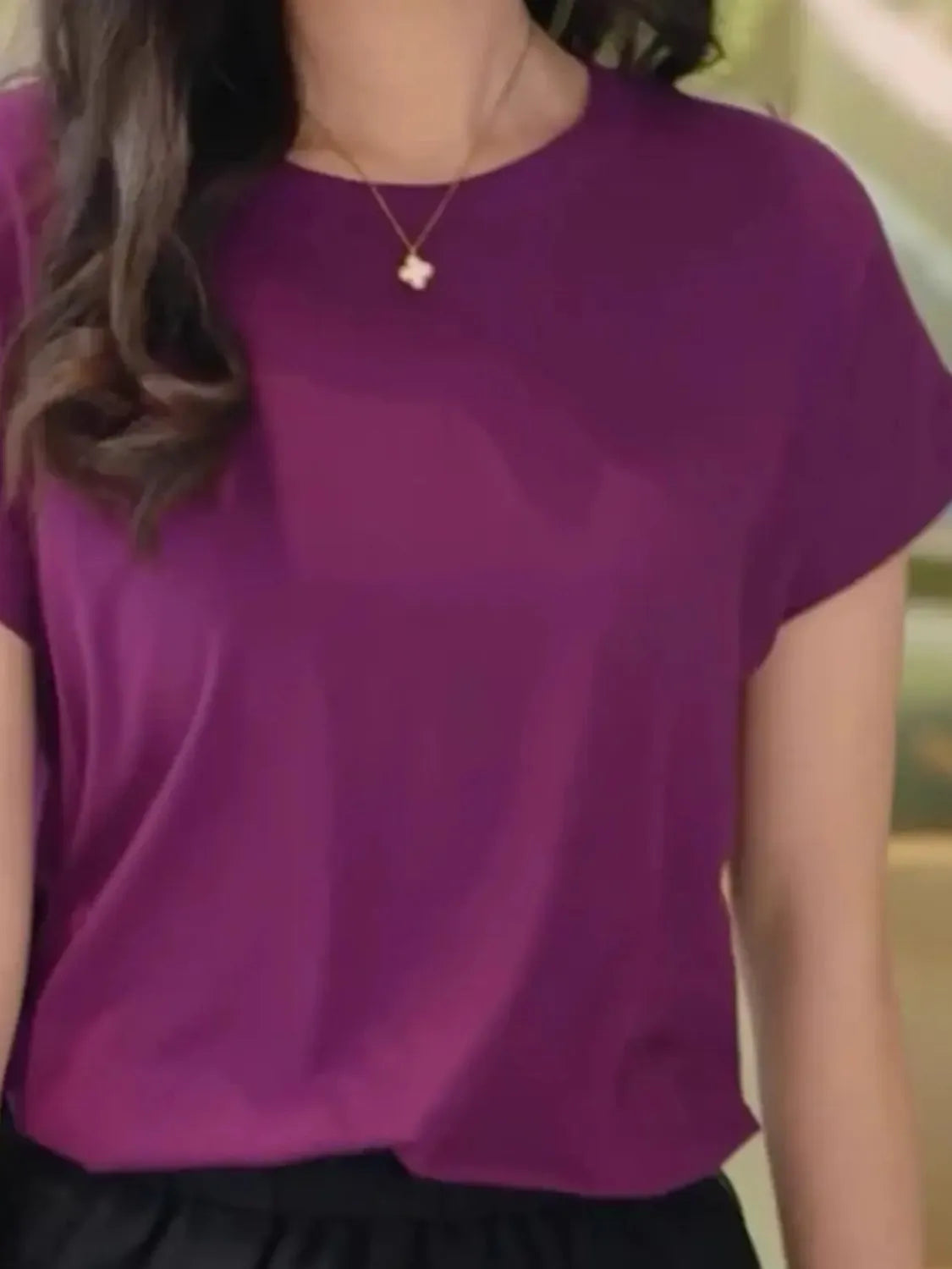 Plus Size Round Neck Short Sleeve T-Shirt | STAHlin RADIANCE