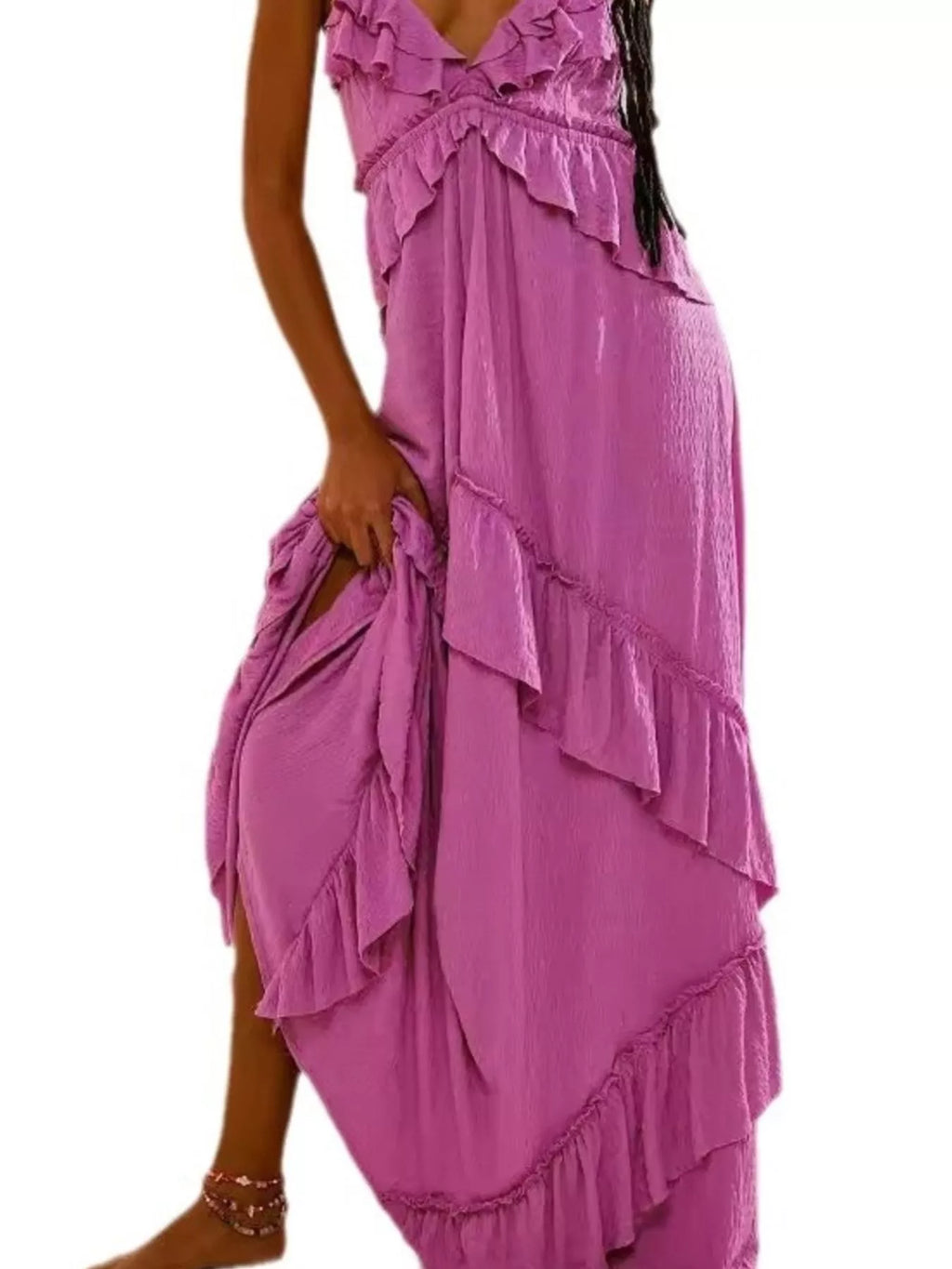 Ruffled Halter Neck Maxi Dress | STAHlin RADIANCE