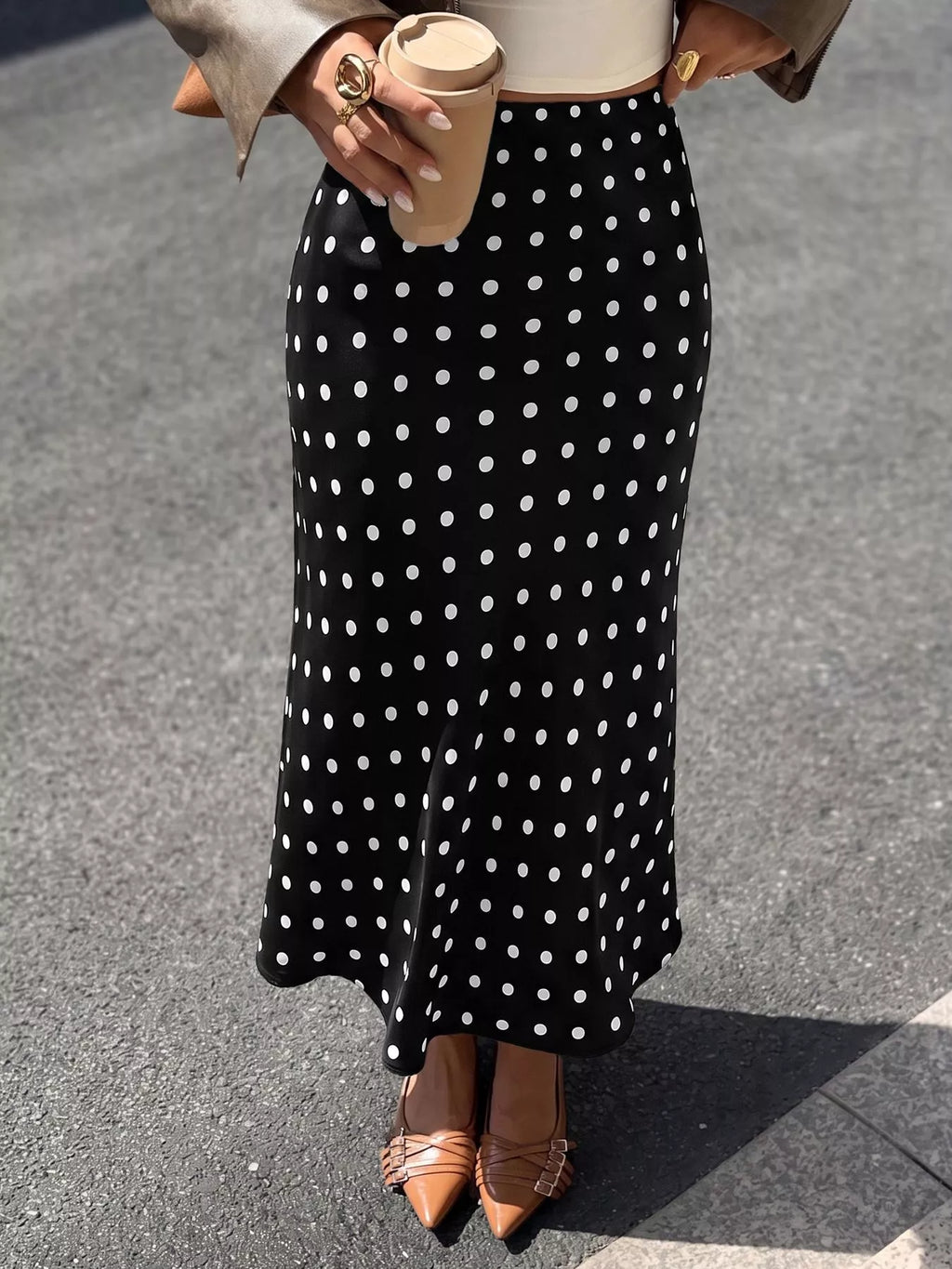 Polka Dot Midi Skirt | STAHlin RADIANCE
