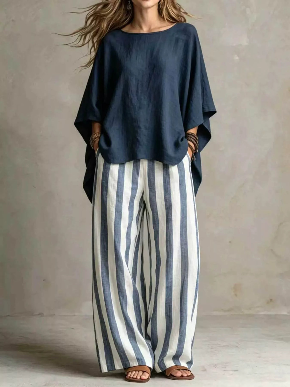 Full Size Solid Color Top and Pants Set Plus Size | STAHlin RADIANCE