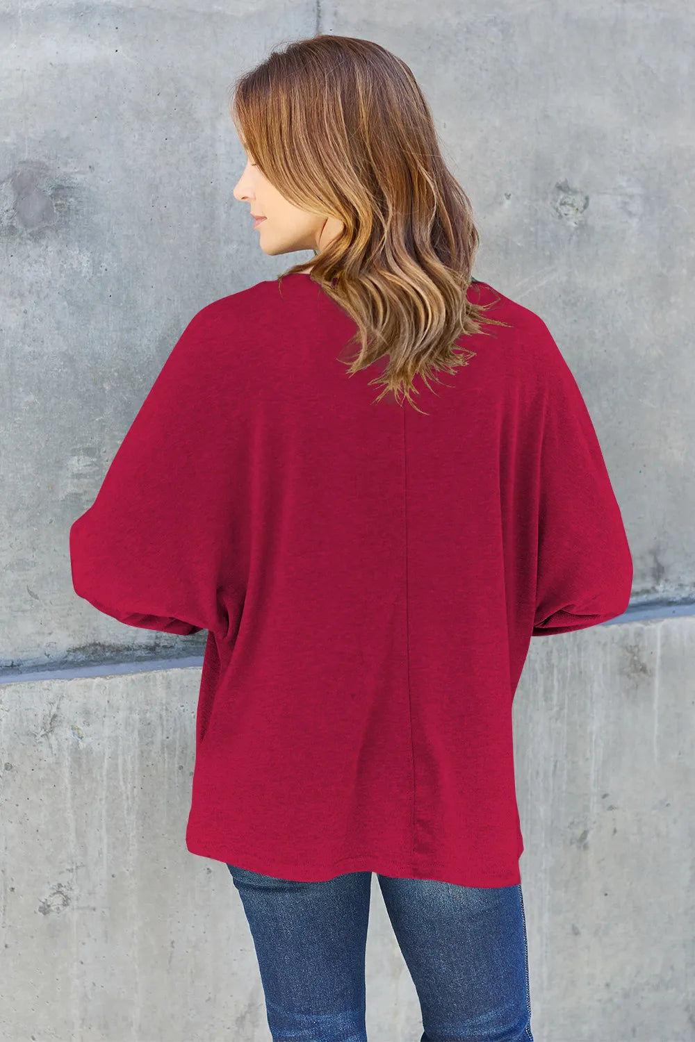 Double Take Full Size Round Neck Long Sleeve T-Shirt | STAHlin RADIANCE