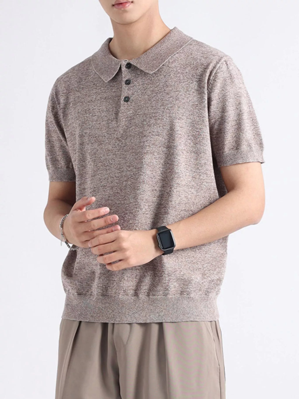 Men's Plus Size Button Detail Short-Sleeve Polo | STAHlin RADIANCE