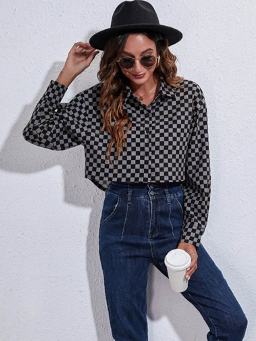 Button Down Printed Cropped Jacket | STAHlin RADIANCE