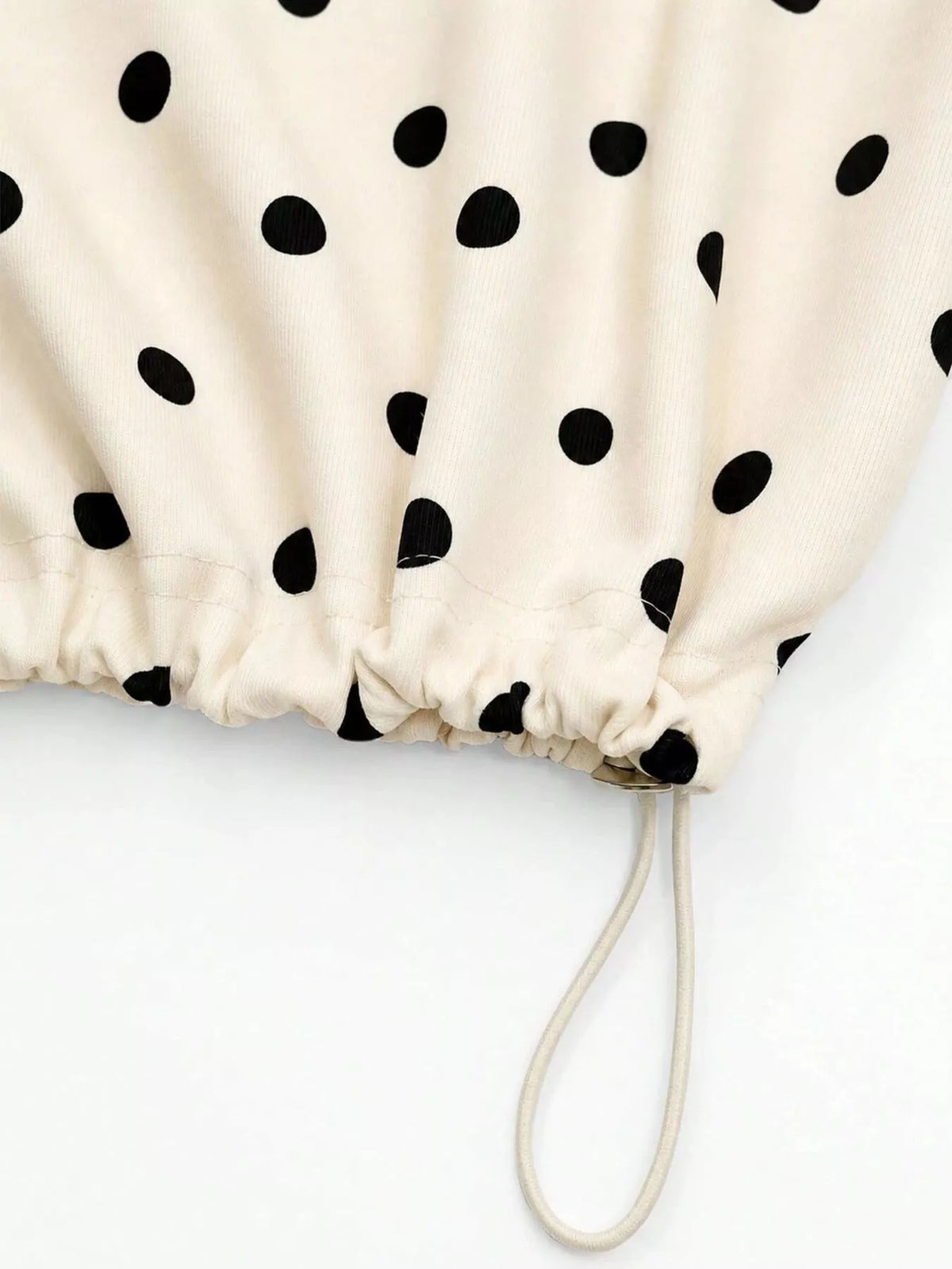 Polka Dot Half Zip Cropped Sweatshirt | STAHlin RADIANCE