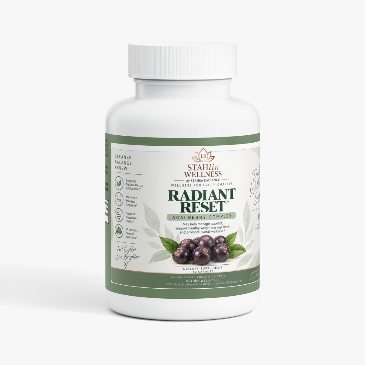 Radiant Reset Max Detox (Acai detox) | STAHlin RADIANCE