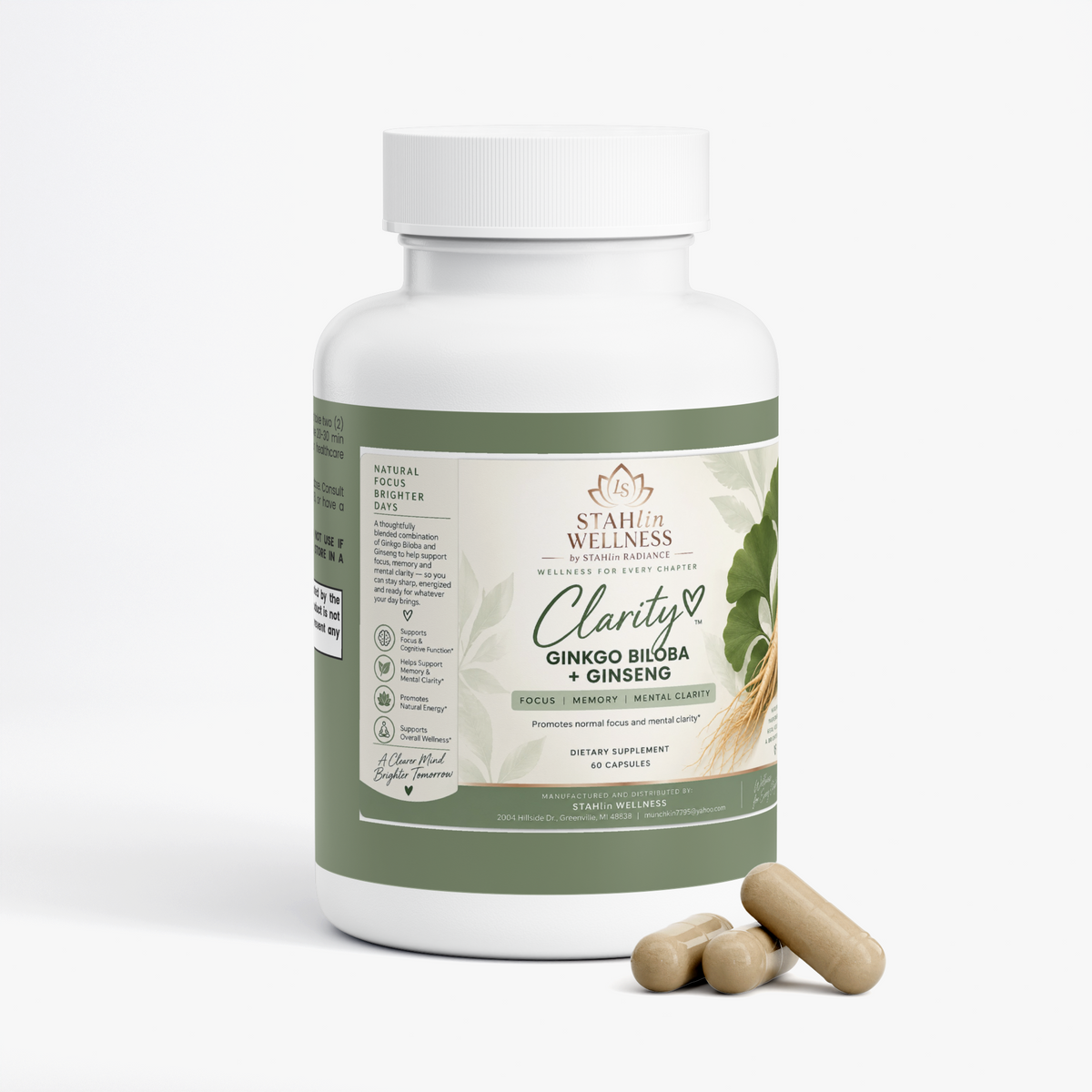 STAHlin Clarity (Ginkgo Biloba + Ginseng) | STAHlin RADIANCE