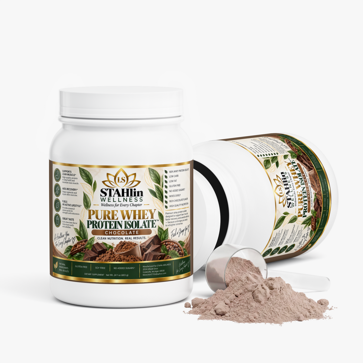 Pure3 100% Whey Protein Isolate (Chocolate) | STAHlin RADIANCE