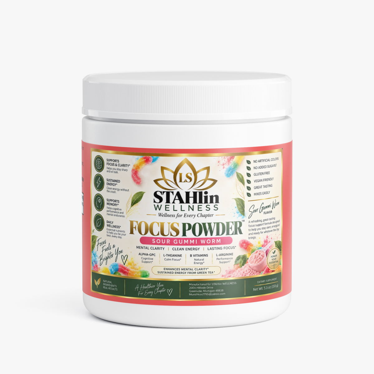 Focus Powder (Sour Gummi Worm) | STAHlin RADIANCE