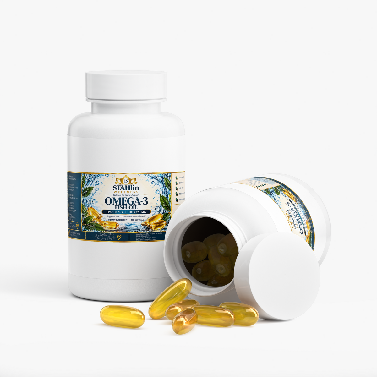 Omega-3 EPA 180mg + DHA 120mg | STAHlin RADIANCE