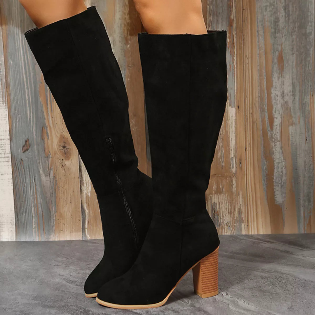 Point Toe Block Heels Boots | STAHlin RADIANCE