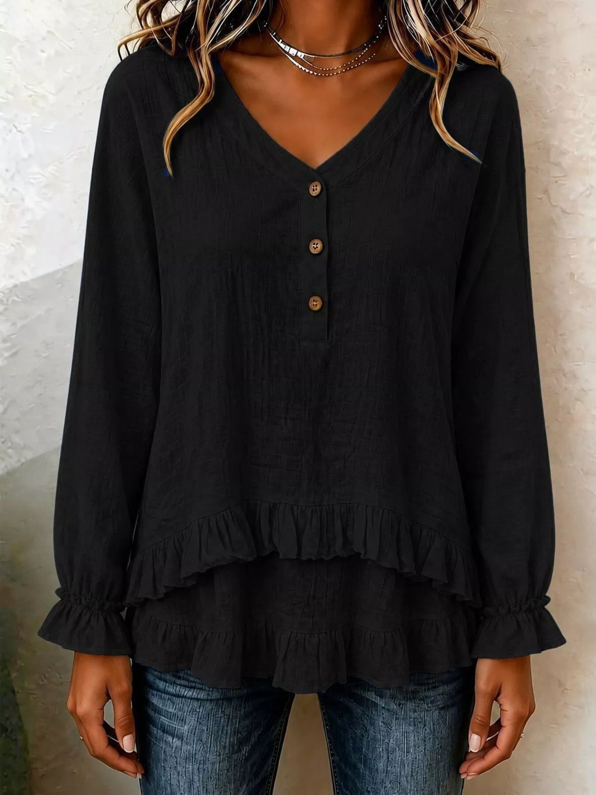The Ruffled Button Blouse | STAHlin RADIANCE