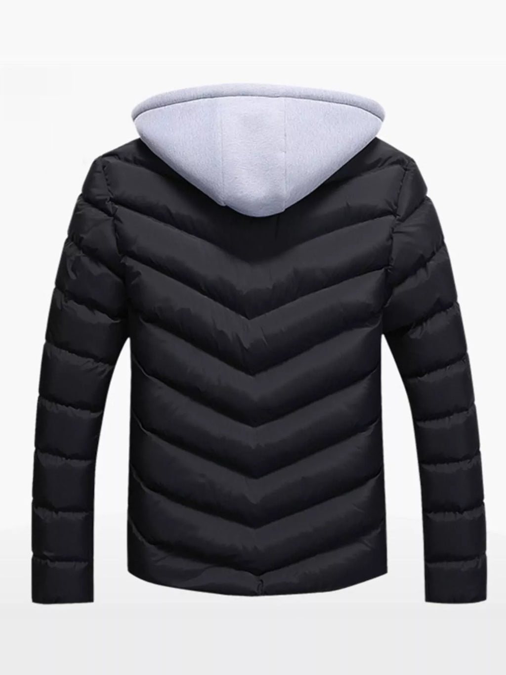 Men's Plus Size Zip Up Hooded Padded Puffer Jacket | STAHlin RADIANCE