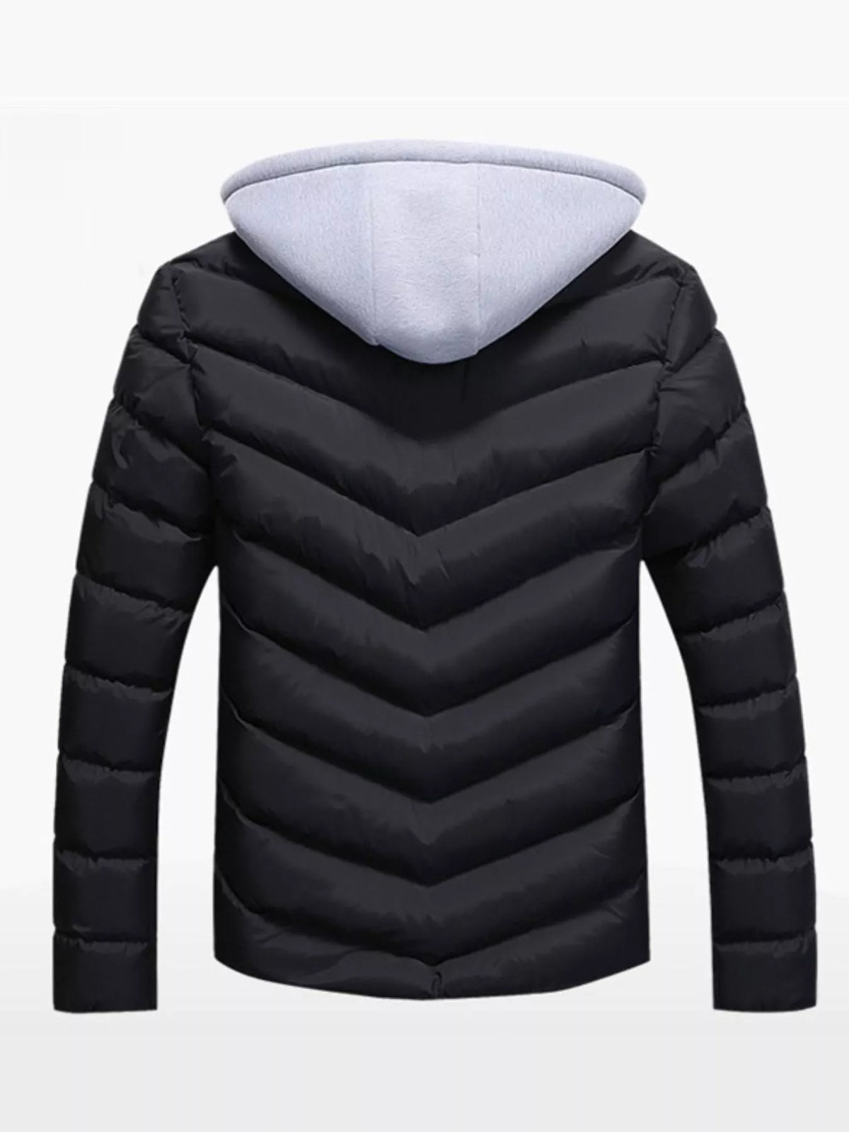 Men's Plus Size Zip Up Hooded Padded Puffer Jacket | STAHlin RADIANCE