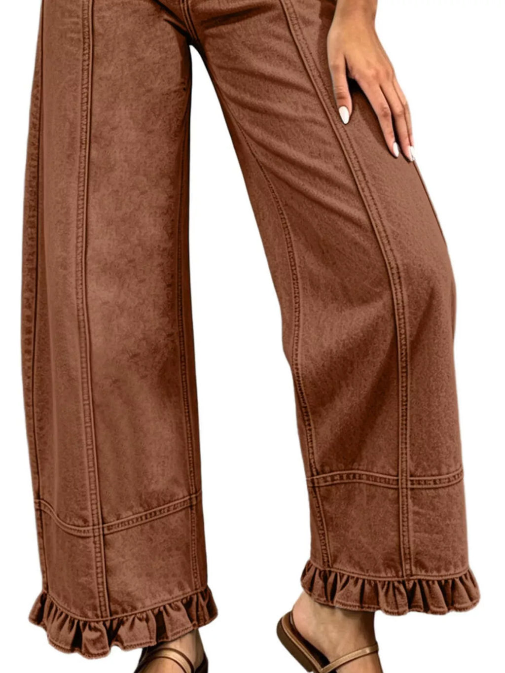 The Nova Ruffle Hem Wide-Leg Jeans | STAHlin RADIANCE