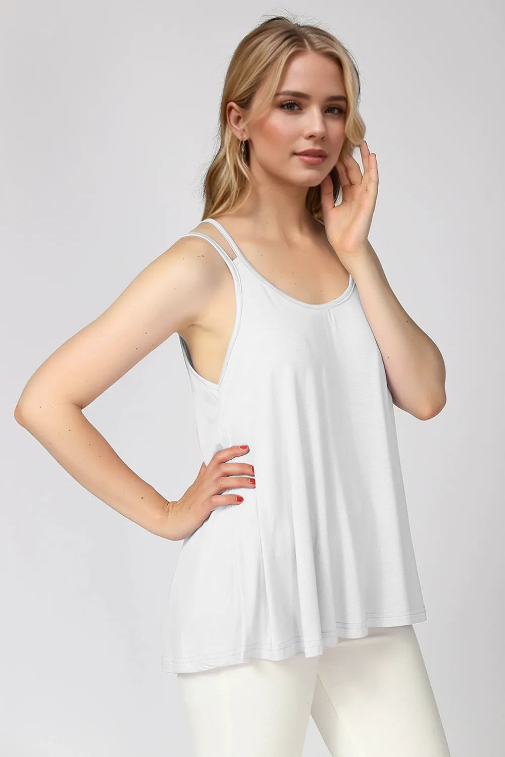 Basic Bae Bamboo Scoop Neck Double Spaghetti Straps Cami | STAHlin RADIANCE